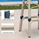 Clearance-PURPLE LEAF Outdoor Woven Bar Stools Set of 2, Aluminum Frame Counter Stools, for Pool Garden