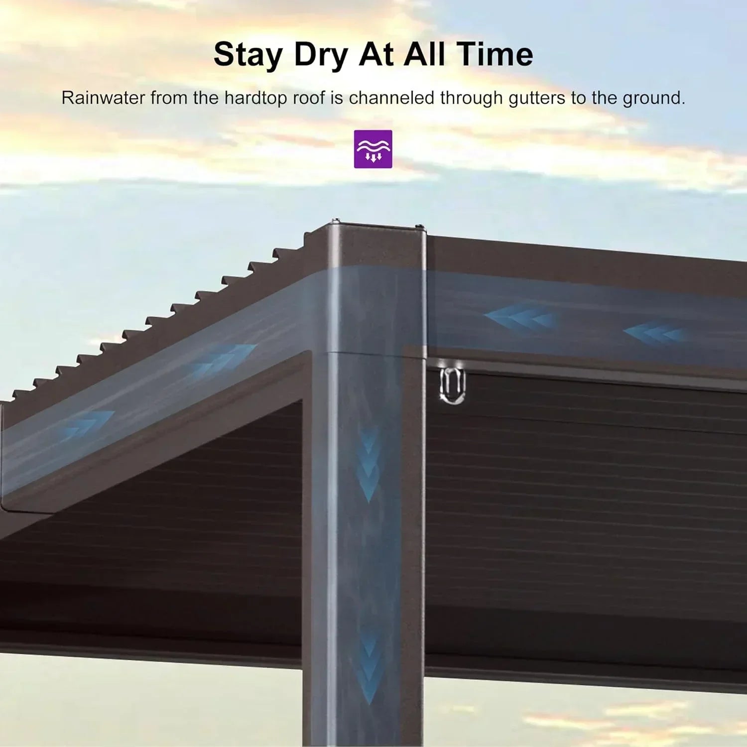 Louvered Pergola | Adjustable Louvers & LEDs, Aluminum