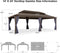 PURPLE LEAF Outdoor Hardtop Gazebo for Garden Bronze Double Roof Aluminum Frame Pavilion