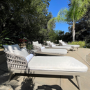 PURPLE LEAF Patio Chaise Lounge Chair  Aluminum Pool Lounge Chairs for Outdoor with 2 Cushions for Deck, Pool, Lawn, Garden, Courtyard, Porch