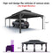PURPLE LEAF Outdoor Metal Carport Gazebo Grey Steel Roof Aluminum Frame Shelter for Parking