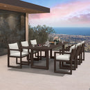 PURPLE LEAF Caesar Outdoor Dining Set Aluminum Luxury Patio Furniture Table and Chairs Set with Olifen Removable Thick Cushion and Pillow Patio Dining Sets for Garden Deck