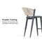 PURPLE LEAF Counter Height Bar Stool Set of 2 Outdoor Stool Chair with Footrest Patio Bar Height Stools Rattan Barstools for Outdoor or Indoor
