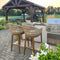 PURPLE LEAF Outdoor Bar Stools Set of 2 Rattan Bar Stools Counter Stools with Back and Cushions  for Patio, Garden, Kitchen