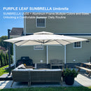 PURPLE LEAF Premium Patio Umbrella Classic SUNBRELLA Cantilever Umbrellas