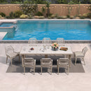 PURPLE LEAF 7/9/11 Pieces Patio Dining Set with Sunbrella Cushions All-Weather Wicker Patio Table and Chairs for Deck, Garden