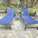 PURPLE LEAF Outdoor Chaise Lounge with Wheels Patio Lounge Chair Recliner