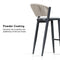 PURPLE LEAF Counter Height Bar Stool Set of 2 Outdoor Stool Chair with Footrest Patio Bar Height Stools Rattan Barstools for Outdoor or Indoor