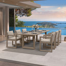 PURPLE LEAF Caesar Outdoor Dining Set Aluminum Luxury Patio Furniture Table and Chairs Set with Olifen Removable Thick Cushion and Pillow Patio Dining Sets for Garden Deck