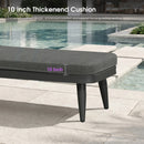 PURPLE LEAF Patio Chaise Lounge Chair, Aluminum Pool Lounge Chairs for Outdoor with 2 Cushions for Deck, Pool, Lawn, Garden, Courtyard, Porch, Teak
