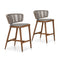 PURPLE LEAF Outdoor Bar Stools, All Weather Rattan and Aluminum Patio Bar Stool with Cushion for Indoor and Outdoor.