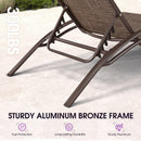 PURPLE LEAF Outdoor Chaise Lounge Chair  Patio Pool Lounger Bronze Aluminum Chairs with Side Table Adjustable Tanning Recliner for Outside Backyard Yard Deck Balcony Beach