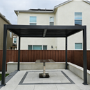 PURPLE LEAF Caesar Outdoor Louvered Pergola Patio Sun Shade Shelter with Adjustable Hardtop Patio Pergola Grey
