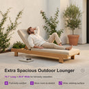PURPLE LEAF Outdoor Standard Daybed for Patio,  Poolside Chaise Lounge Bed with Cushion, Olefin Blend Fabric, Aluminum Frame Sunbed for Deck and Backyard