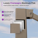PURPLE LEAF Provence Series Outdoor Cantilever Patio Umbrella with Champagne Gold Frame for Terrace, Deck & Lounge