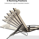 PURPLE LEAF Outdoor Chaise Lounge Chair  Patio Pool Lounger Bronze Aluminum Chairs with Side Table Adjustable Tanning Recliner for Outside Backyard Yard Deck Balcony Beach