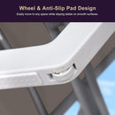 PURPLE LEAF Patio Chaise Lounge Chair Outdoor Plastic Textilene Sun Bathing Recliner Tanning Pool Lounger with 6 Adjustable Position for Outside Beach in-Pool Lawn Poolside