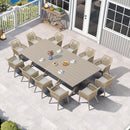 PURPLE LEAF Outdoor Dining Set All-Weather PE Rattan Outdoor Patio Furniture Set with Aluminum Frame