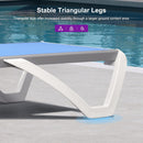 PURPLE LEAF Patio Chaise Lounge Chair Outside Aluminum Plastic Stackable Tanning Chairs for Pool Sunbathing Beach Deck Outdoor Lounger