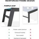 PURPLE LEAF Outdoor Aluminum Chaise Lounge Set of 3 with Wheels and Side Table for Outdoor Backyard Poolside