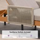 PURPLE LEAF Outdoor Chaise Lounge Patio Lounge Chair Recliner with Side Table and Cushion for Poolside Balcony Backyard