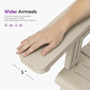 PURPLE LEAF Adirondack Chair Set of HDPE All-Weather Outdoor Fire Pit Chair with 24.6" Oversized Seat Wood-Textured Patio Adirondack Chair with Dual Cup Holders for Garden Deck Backyard