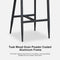 Clearance-PURPLE LEAF Modern Bar Stool Set of 2, Woven Counter Stools with Back, Bistro Bar Stools