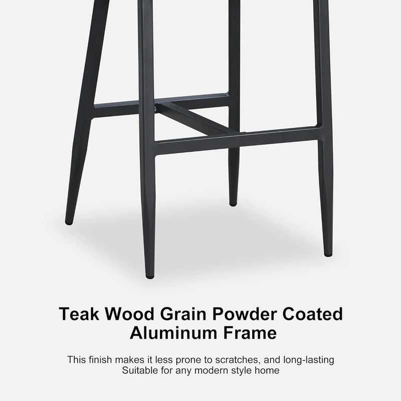 Clearance-PURPLE LEAF Modern Bar Stool Set of 2, Woven Counter Stools with Back, Bistro Bar Stools