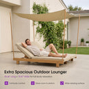 PURPLE LEAF Outdoor Daybed for Patio,  Poolside Chaise Lounge Bed with Cushion, Olefin Blend Fabric, Aluminum Frame Sunbed with Side Table for Deck and Backyard