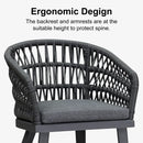 PURPLE LEAF Outdoor Dining Set Rattan Dining Chairs and Table for Garden Patio