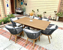 PURPLE LEAF Patio Dining Set for Garden Deck Wicker Table and Chairs Set