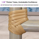 PURPLE LEAF Outdoor Bar Height Stools Set of 2 French Country Patio Rattan Bar Stool Chairs Outdoor Armless Barstools for Porch Garden Indoor Kitchen
