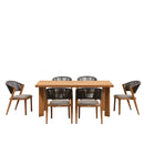 PURPLE LEAF 7 / 9 / 11 pcs Outdoor Dining Set Patio Dining Furniture for Lawn Backyard Deck Brown