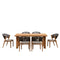 PURPLE LEAF 7 / 9 / 11 pcs Outdoor Dining Set Patio Dining Furniture for Lawn Backyard Deck Brown