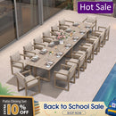 PURPLE LEAF Caesar Outdoor Dining Set Aluminum Luxury Patio Furniture Table and Chairs Set with Olifen Removable Thick Cushion and Pillow Patio Dining Sets for Garden Deck