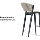 PURPLE LEAF Counter Height Bar Stool Set of 2 Outdoor Stool Chair with Footrest Patio Bar Height Stools Rattan Barstools for Outdoor or Indoor