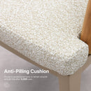 PURPLE LEAF Outdoor Dining Set for Family, Aluminum Outdoor Patio Table and Chairs Set with Olefin Cushions, Patio Furniture Set for Garden or Deck, Beige