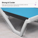 PURPLE LEAF Patio Chaise Lounge Plastic Pool Outdoor Lounge Chair with Aluminum Frame Stackable Patio Tanning Chairs for Poolside Sunbathing Beach Deck Yard