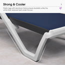 PURPLE LEAF Patio Chaise Lounge Plastic Pool Outdoor Lounge Chair with Aluminum Frame Stackable Patio Tanning Chairs for Poolside Sunbathing Beach Deck Yard