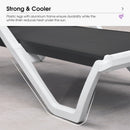 PURPLE LEAF Patio Chaise Lounge Plastic Pool Outdoor Lounge Chair with Aluminum Frame Stackable Patio Tanning Chairs for Poolside Sunbathing Beach Deck Yard