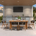 PURPLE LEAF 7 / 9 / 11 pcs Outdoor Dining Set Patio Dining Furniture for Lawn Backyard Deck Brown