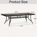 PURPLE LEAF Cast Aluminum Patio Dining Armchairs and Round Table | Rhombus and Square Lattice Designs