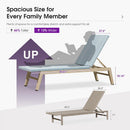 PURPLE LEAF Pool Oversized Lounge Chairs Rattan Aluminium Patio Chaise Lounge Outdoor Adjustable Recliner Finish Loungers Woven PE Sun Chairs for Poolside Deck Beach