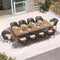 PURPLE LEAF 2 Pieces Outdoor Dining Chair All-Weather Wicker Aluminum Frame Patio Dining Chair for Lawn Garden Backyard Deck with Cushion Brown Armchair