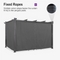 PURPLE LEAF Outdoor Pergola with Retractable Canopy Aluminum Shelter for Beach Porch Garden  Shade Pavilion Pergola  with Curtains