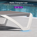 PURPLE LEAF Patio Chaise Lounge Chair Outside Aluminum Plastic Stackable Tanning Chairs for Pool Sunbathing Beach Deck Outdoor Lounger