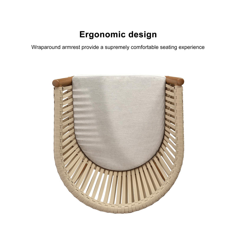 PURPLE LEAF Counter Stools, Bar Stools Set of 2 Rattan Bar Stools Wicker Bar Chairs Woven Aluminum Barstools with Back and Cushions