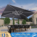 PURPLE LEAF Large Rectangular Porch Umbrella Outside Cantilever Patio Yard Umbrella