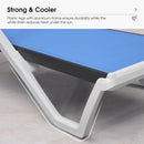 PURPLE LEAF Patio Chaise Lounge Plastic Pool Outdoor Lounge Chair with Aluminum Frame Stackable Patio Tanning Chairs for Poolside Sunbathing Beach Deck Yard