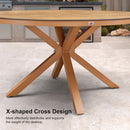 PURPLE LEAF Round & Rectangle Outdoor Dining Table HPL Aluminum Tabletop Modern Dining Table for Deck Kitchen